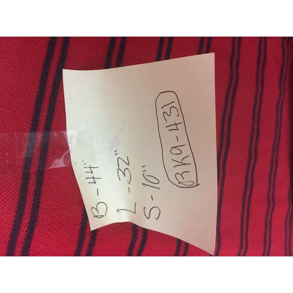 U.S. Polo Assn Mens Collared Shirt Size X-Large Red Black Stripes 2 Buttons - Picture 11 of 11